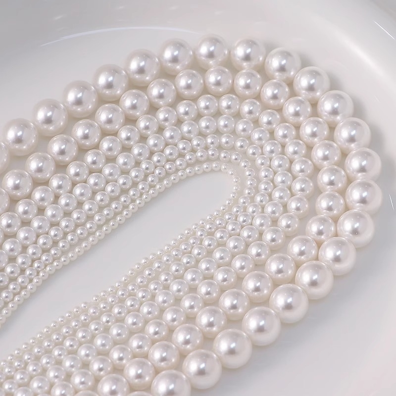 Set DIY mărgele de perlă pentru cercei – perle naturale din scoică cu acoperire sidefată, componente pentru cercei, stil proaspăt și dulce, model nobil, vara 2024