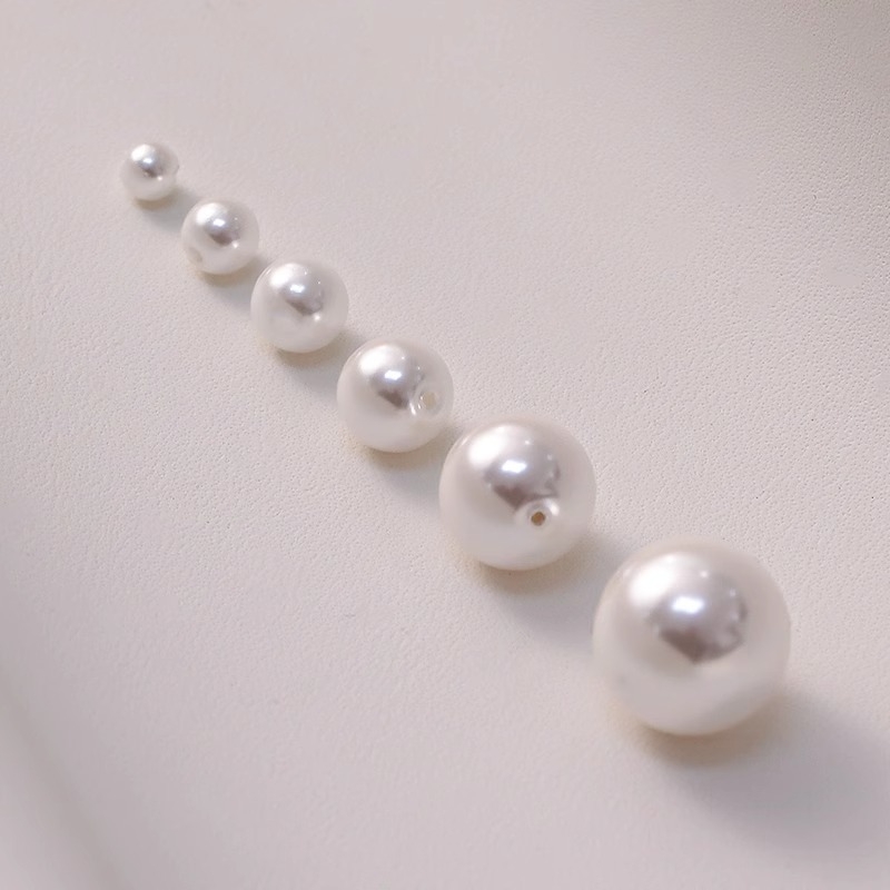 Set DIY mărgele de perlă pentru cercei – perle naturale din scoică cu acoperire sidefată, componente pentru cercei, stil proaspăt și dulce, model nobil, vara 2024