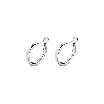 Francuski stil kružne naušnice od srebra S999, minimalističke, unisex, elegantne
