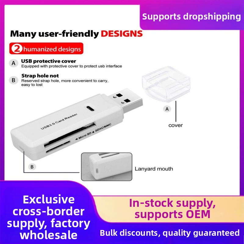 USB 3.0 čítačka kariet SD a TF (microSD), externá, 2-v-1 prenos dát