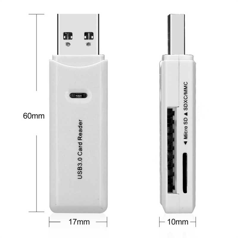 USB 3.0 čítačka kariet SD a TF (microSD), externá, 2-v-1 prenos dát