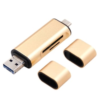 Type-C 3.1 all-in-one čítačka kariet, hliníkové telo, SD/TF podpora, USB 2.0