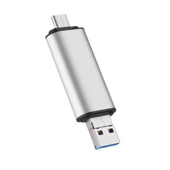 Type-C 3.1 all-in-one čítačka kariet, hliníkové telo, SD/TF podpora, USB 2.0