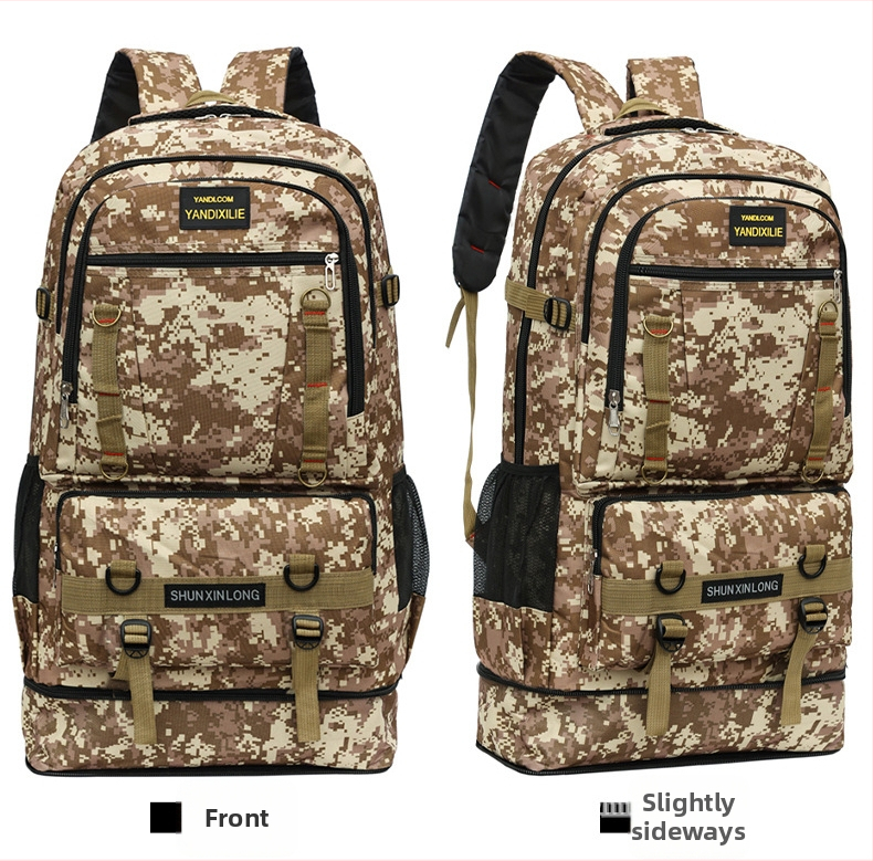 Turistický batoh, nylon, nepromokavý, rozširujúci, proti krádeži, zakrivené ramenné popruhy