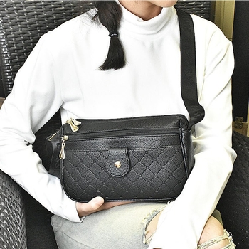 Deoia PU cezramenná taška pre ženy — mestský minimalistický štýl, horizontálny štvorcový tvar, zipsové otvorenie, dokumentová kapsa