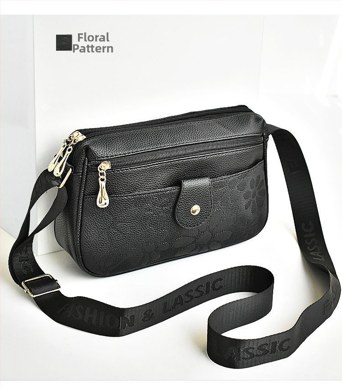 Deoia PU cezramenná taška pre ženy — mestský minimalistický štýl, horizontálny štvorcový tvar, zipsové otvorenie, dokumentová kapsa