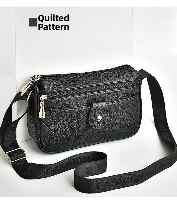 Deoia PU cezramenná taška pre ženy — mestský minimalistický štýl, horizontálny štvorcový tvar, zipsové otvorenie, dokumentová kapsa