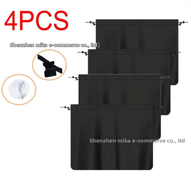 Slnečná clona do auta z polyesteru – hrubá nepriehľadná, univerzálny strih, zavesený dizajn