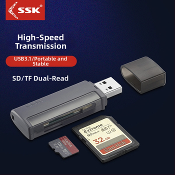 SD/TF USB 3.1 externý čítač kariet so dvojitým slotom, modely SCRM400/SCRM402, 1-ročná záruka