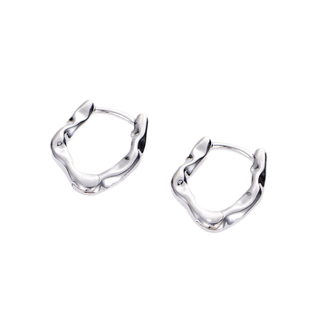 Naušnice od srebra S925 s teksturiranim dizajnom, minimalistički stil, elegantan dojam