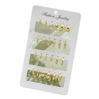 Set cercei din aliaj, formă geometrică, stil Ins, placare electrolitică, știfturi din oțel inoxidabil, pentru femei