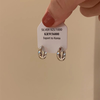 Cercei din cupru, formă U, placare electrolitică, pentru femei, primăvara 2025