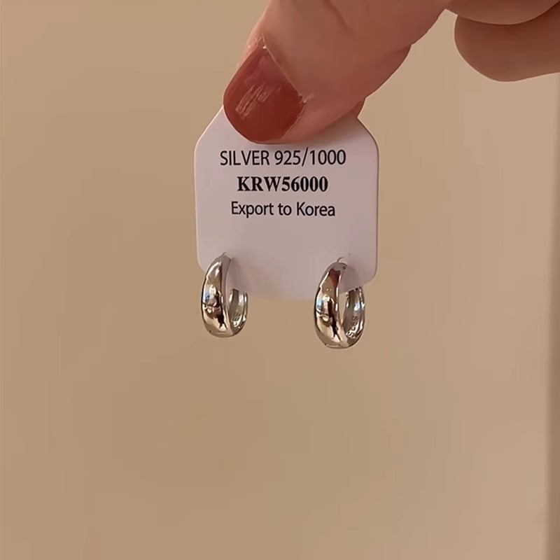 Cercei din cupru, formă U, placare electrolitică, pentru femei, primăvara 2025