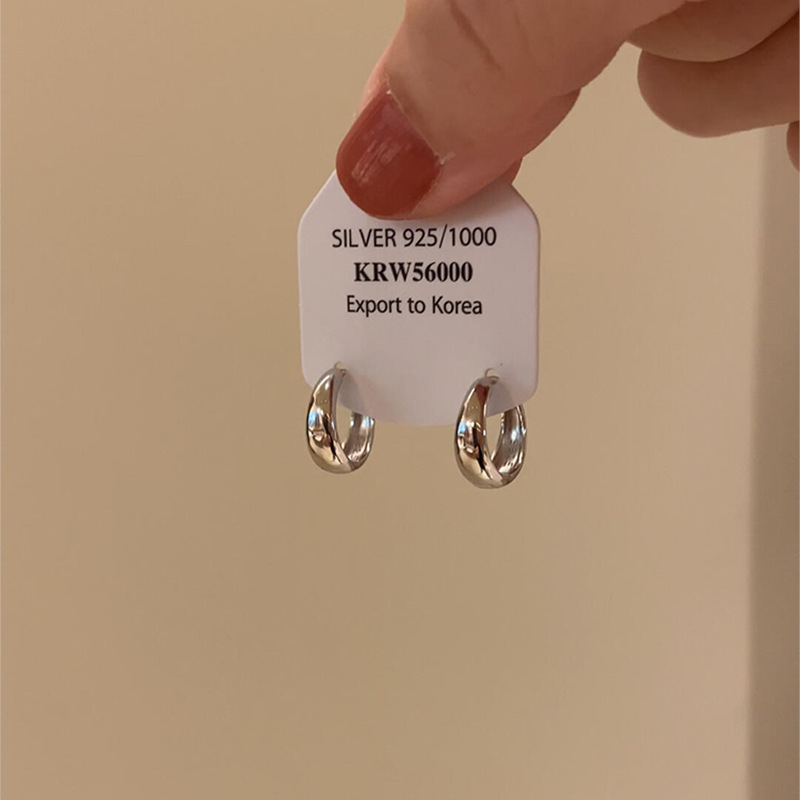 Cercei din cupru, formă U, placare electrolitică, pentru femei, primăvara 2025