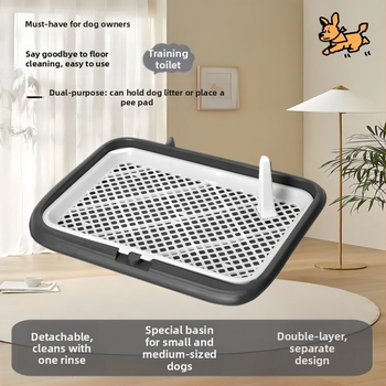 Plastová toaleta pre psov – dvojité úrovne, proti špliechaniu moču, proti šliapaniu, pre šteňatá, domáce použitie