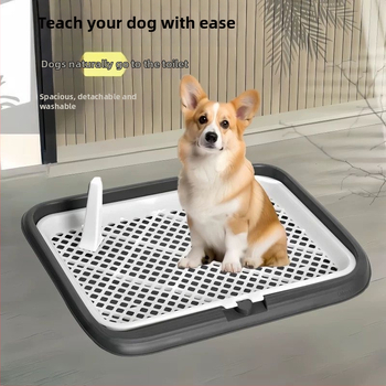 Plastová toaleta pre psov – dvojité úrovne, proti špliechaniu moču, proti šliapaniu, pre šteňatá, domáce použitie