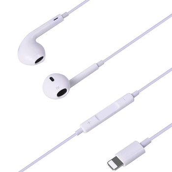 In-ear vezetékes fejhallgató, 1,2 m kábellel, iOS-kompatibilis, plug-and-play