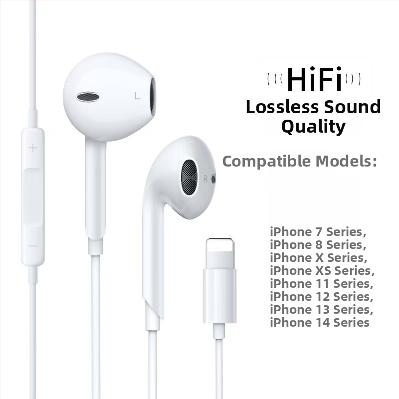 In-ear káblové slúchadlá, 1,2 m kábel, kompatibilné s iOS, plug-and-play