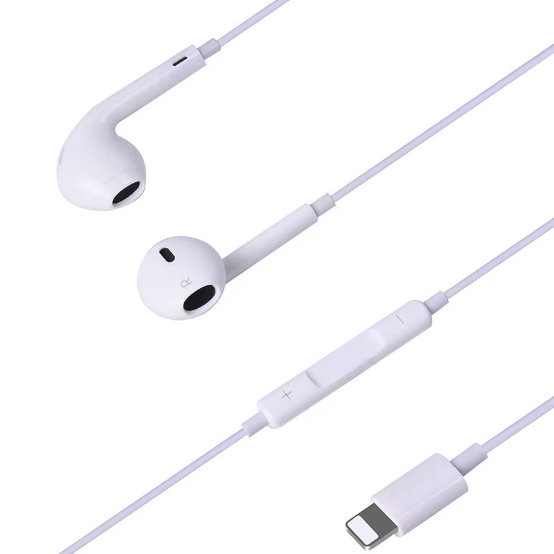 In-ear vezetékes fejhallgató, 1,2 m kábellel, iOS-kompatibilis, plug-and-play