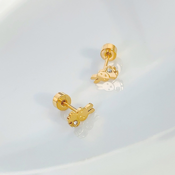 Cuie pentru urechi din oțel de titan – placare electroplată, stil INS, trend de personalitate, accesorii pentru urechi