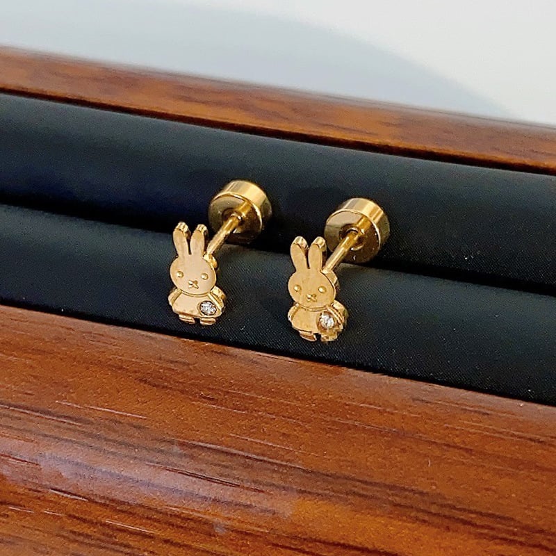 Cuie pentru urechi din oțel de titan – placare electroplată, stil INS, trend de personalitate, accesorii pentru urechi