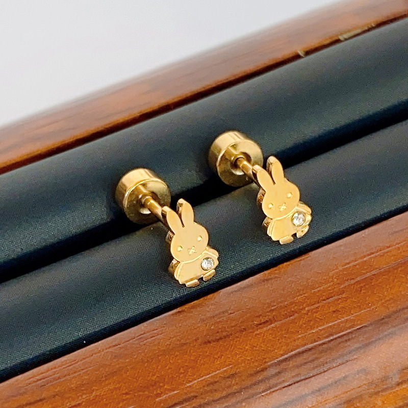 Cuie pentru urechi din oțel de titan – placare electroplată, stil INS, trend de personalitate, accesorii pentru urechi