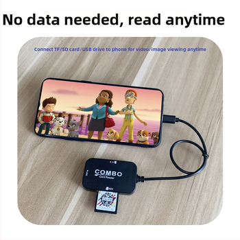 Viacfunkčný USB čítač SD/TF kariet s micro/Type-C rozhraním (USB 2.0, externá inštalácia, ABS telo, podpora SD/TF kariet)