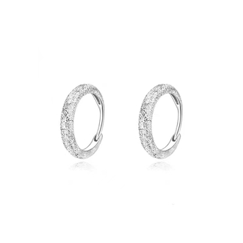 Cercei din argint S925, motif stelar strălucitor, hoopuri geometrice, finisaj Seiko, pentru femei, stil lux lejer