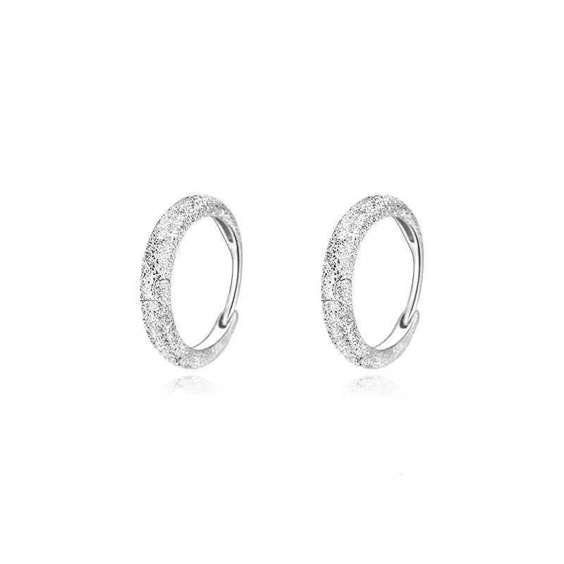 Cercei din argint S925, motif stelar strălucitor, hoopuri geometrice, finisaj Seiko, pentru femei, stil lux lejer