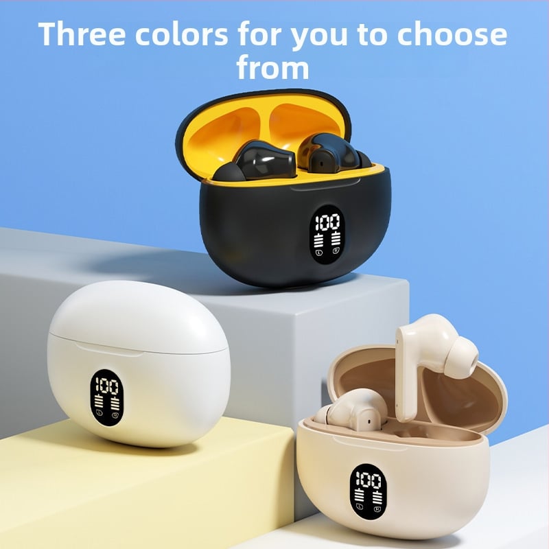 Bluetooth slušalice s digitalnim zaslonom, aktivna eliminacija buke, niska latencija, više od 8 sati trajanja baterije, IPX4 vodootpornost (Bluetooth 5.3)