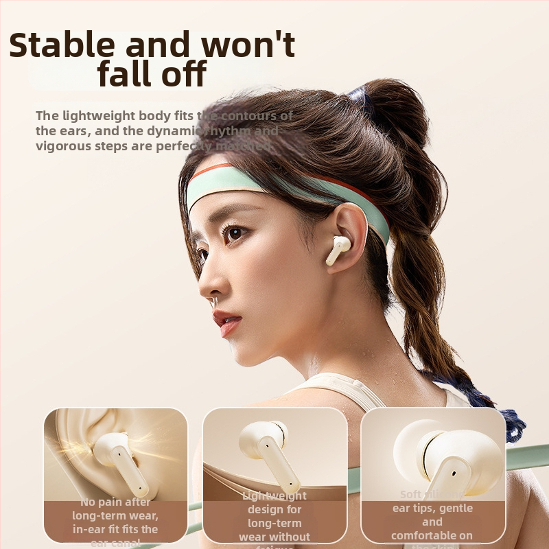 Bluetooth slušalice s digitalnim zaslonom, aktivna eliminacija buke, niska latencija, više od 8 sati trajanja baterije, IPX4 vodootpornost (Bluetooth 5.3)