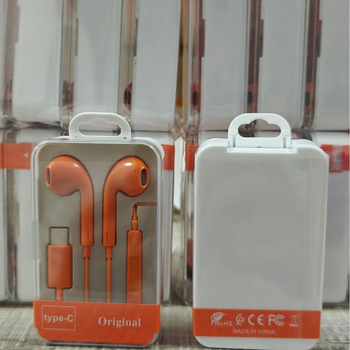 In-ear vezetékes fülhallgató mikrofonnal, Type-C interfész, 1,2 m kábel, kompatibilis iOS-sel