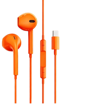 In-ear vezetékes fülhallgató mikrofonnal, Type-C interfész, 1,2 m kábel, kompatibilis iOS-sel