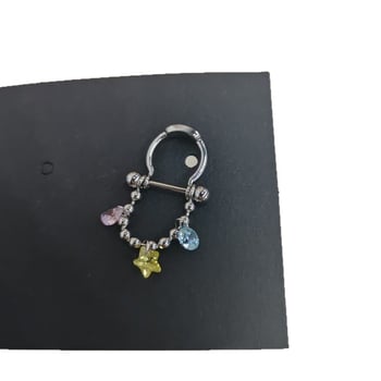 Nerezové oceľové náušnice, Geometrický tvar, osadený zirkónom, technika vsadenia