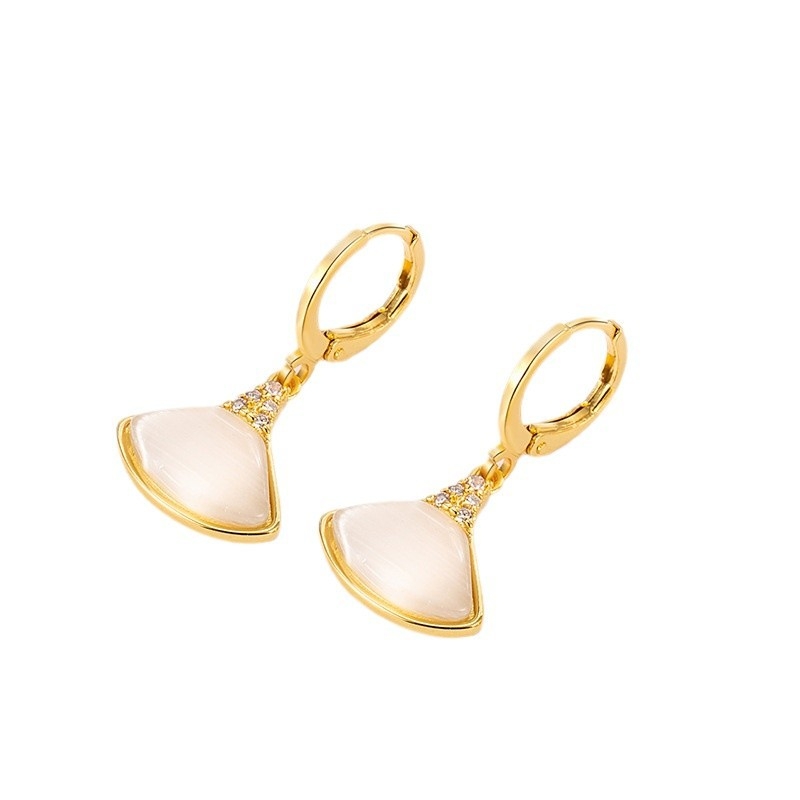 Cercei pentru femei, cupru, lux, finisaj diamantat, toamnă 2024