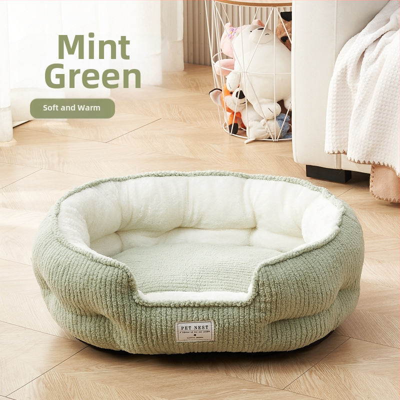 Pelíšok pre psy a mačky — flanel, pratelný, bez montáže, zimný teplý pelech