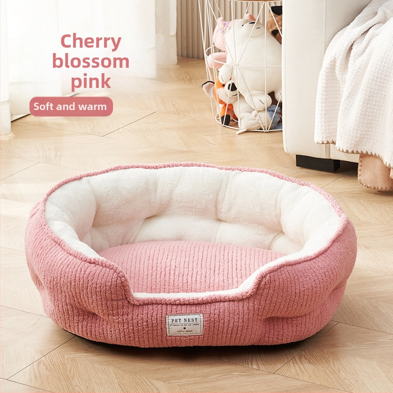 Pelíšok pre psy a mačky — flanel, pratelný, bez montáže, zimný teplý pelech