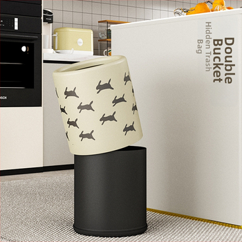 Nordic stiliaus šiukšlių dėžė, plastikinė, talpa >12L, namų naudojimui, be dangtelio