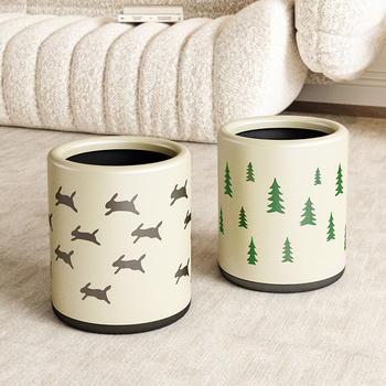 Nordic stiliaus šiukšlių dėžė, plastikinė, talpa >12L, namų naudojimui, be dangtelio