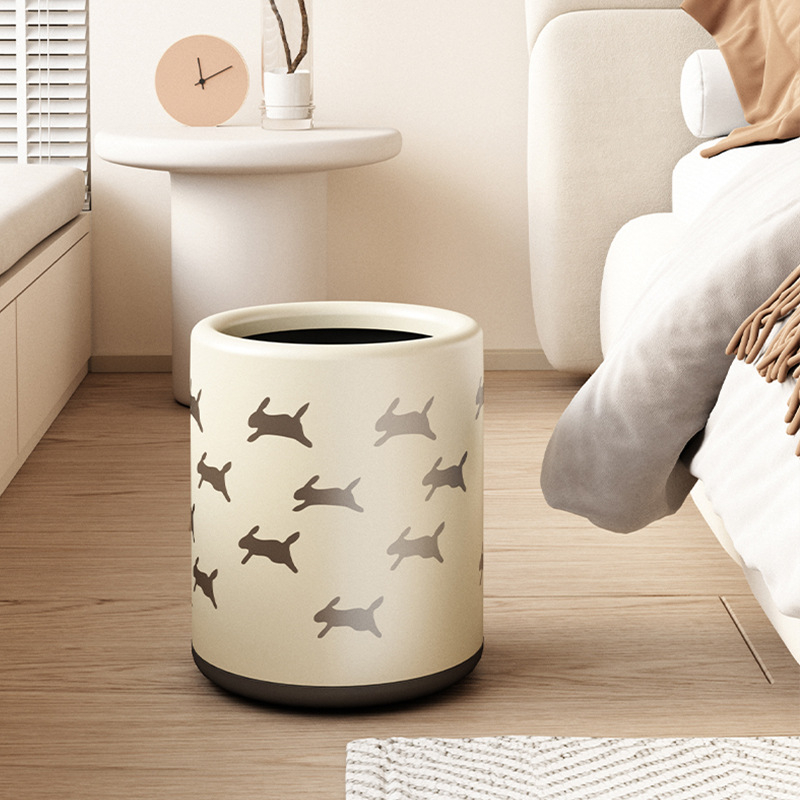 Nordic stiliaus šiukšlių dėžė, plastikinė, talpa >12L, namų naudojimui, be dangtelio