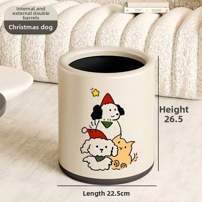 Nordic stiliaus šiukšlių dėžė, plastikinė, talpa >12L, namų naudojimui, be dangtelio