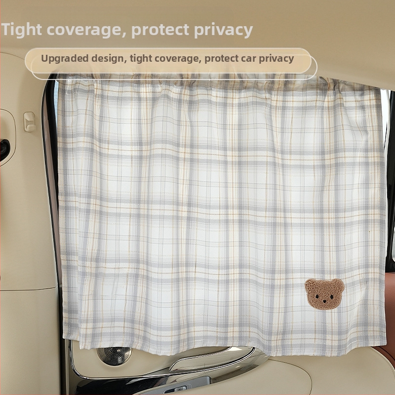 Slnečná clona do auta s prisávkou, vzor medvej siete, polopriesvitný materiál, univerzálne prevedenie, visiaca verzia
