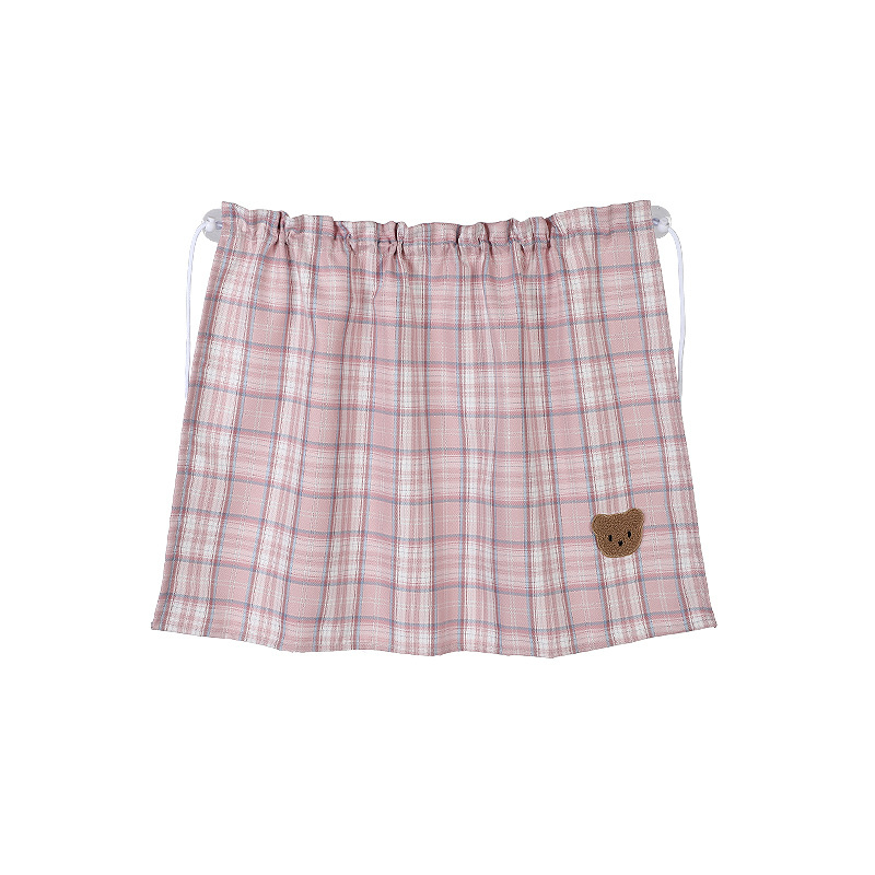 Curtă de protecție solară pentru mașină cu ventuză, model grilă cu urs, țesătură semitransparentă, potrivire universală, tip de agățat