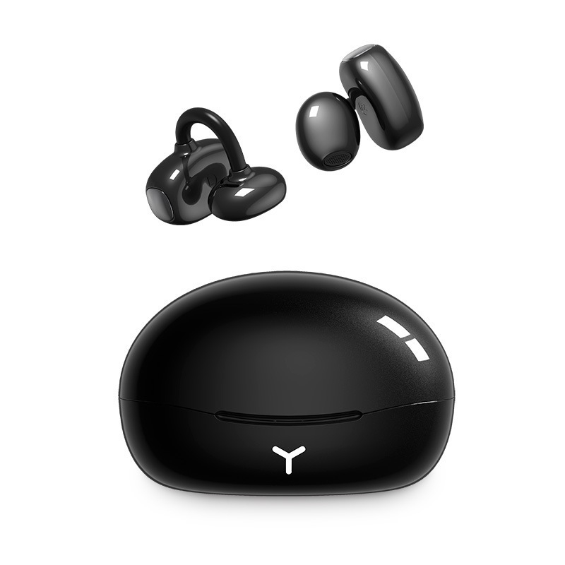 Cască Bluetooth cu clip pentru urechi, atingere dublă, traducere AI, cip Realtek, IPX7 rezistență la apă, autonomie peste 8 ore, stereo fără fir