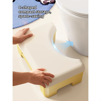 Qiaofeng plastmasas biezināta tualetes krēsla ar uzglabāšanas nodalījumu – neizplešama kāju balsts vannas istabai