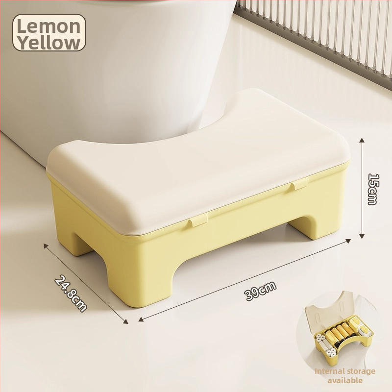 Qiaofeng plastmasas biezināta tualetes krēsla ar uzglabāšanas nodalījumu – neizplešama kāju balsts vannas istabai