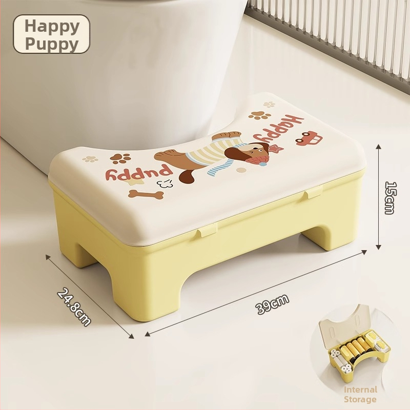 Qiaofeng plastmasas biezināta tualetes krēsla ar uzglabāšanas nodalījumu – neizplešama kāju balsts vannas istabai