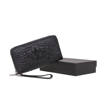 Μακρύ πορτοφόλι από γνήσιο δέρμα, Α’ στρώμα βοδινού δέρματος, μονόχρωμο, με πολλαπλά διαμερίσματα, αδιάβροχο