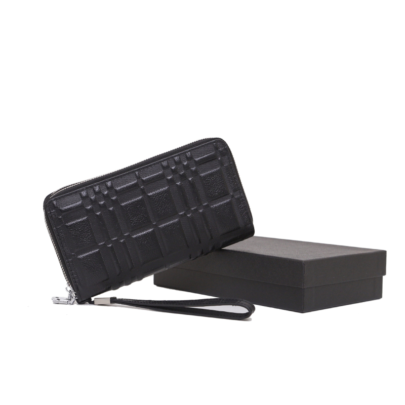 Μακρύ πορτοφόλι από γνήσιο δέρμα, Α’ στρώμα βοδινού δέρματος, μονόχρωμο, με πολλαπλά διαμερίσματα, αδιάβροχο