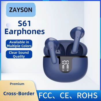 Zayson TWS Slúchadlá Bluetooth 5.3, HD digitálny displej, Potlačenie hluku, IPX5 odolnosť voči vode, 4–8 h výdrže batérie